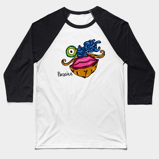 Old Parasite Baseball T-Shirt by Deensus